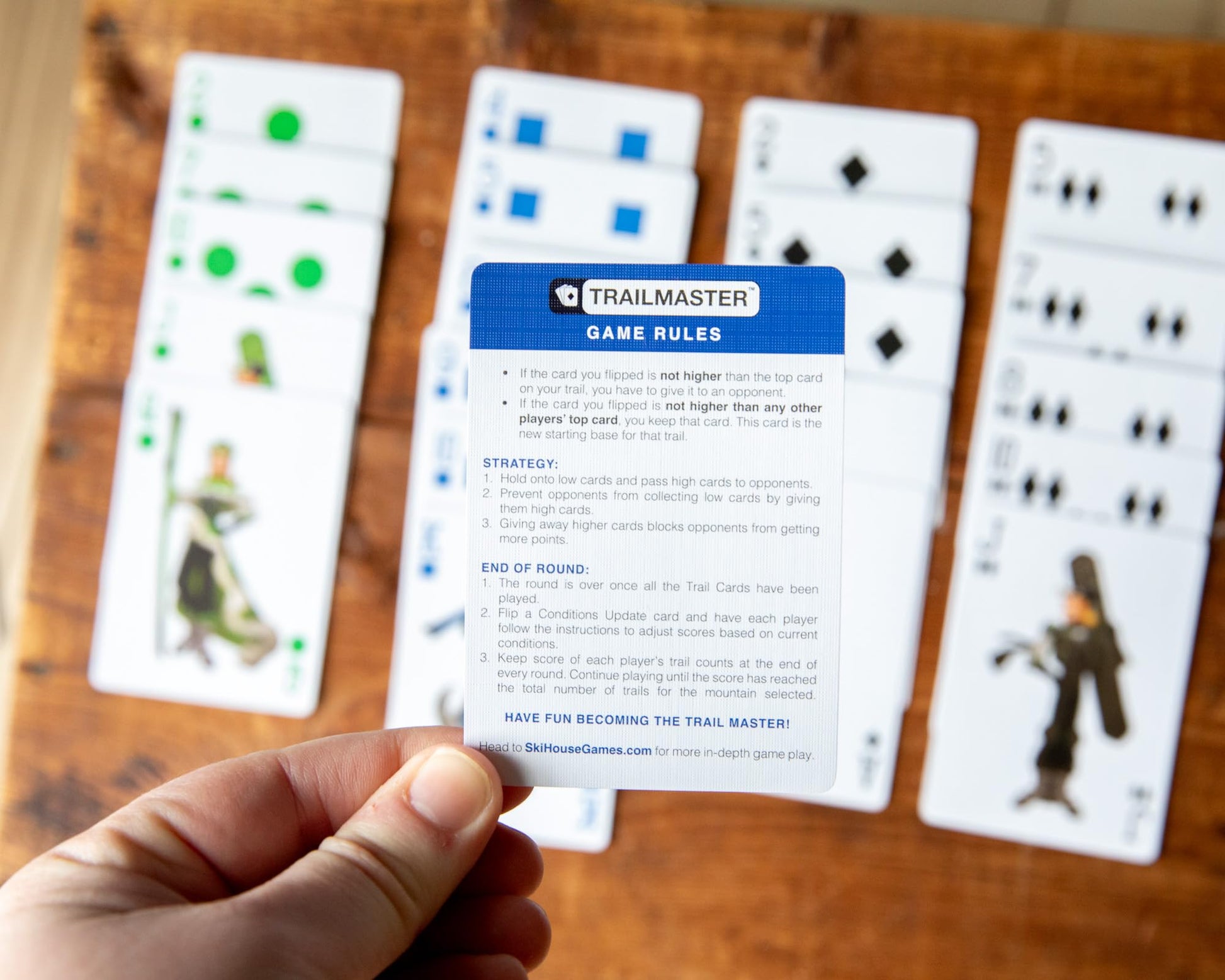 Ski House Games Trailmaster Card Game, Strategic Mountain Trail Building Game for Skiers, Gift for Skiers and Snowboarders, Screen Free Family Game
