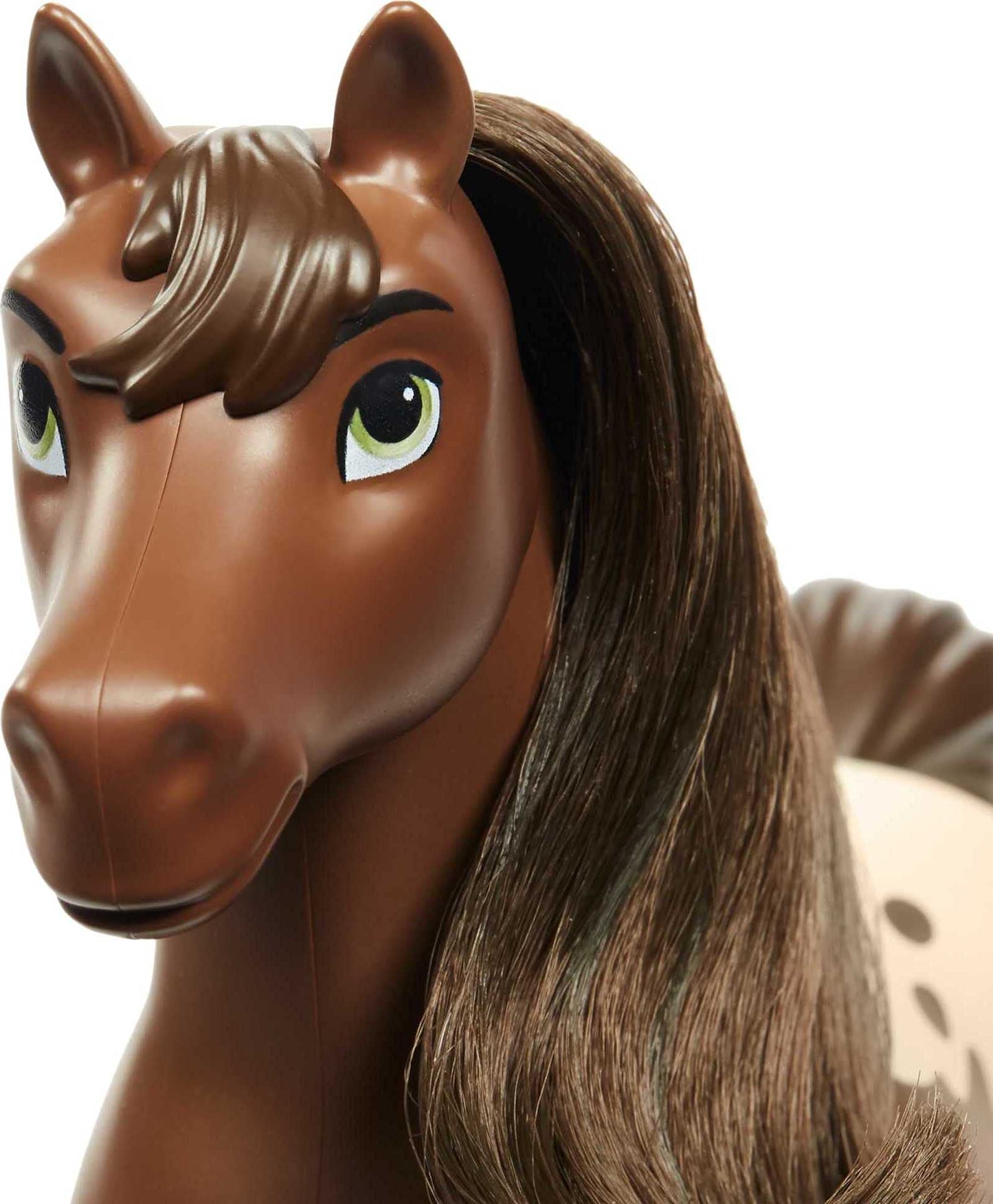 Mattel Spirit Untamed Herd Horse (Approx. 8-in), Moving Head, Chestnut Pinto with Long Black Mane & Playful Stance, Great Gift for Horse Fans Ages 3