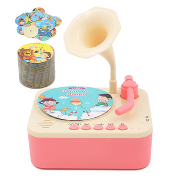 Toddler Phonograph with 99 Cards, Kids Record Player, Story & Music Player, Toddler Music Player, Educational Phonograph for Boys and Girls Age 3+