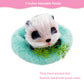 VOLOBE Silicone Panda, 5 Inches Soft Mini Realistic Animal Toy as Silicone Piglet Companion with Sleeping Pad Accessories for Kids Boy Girl Birthday