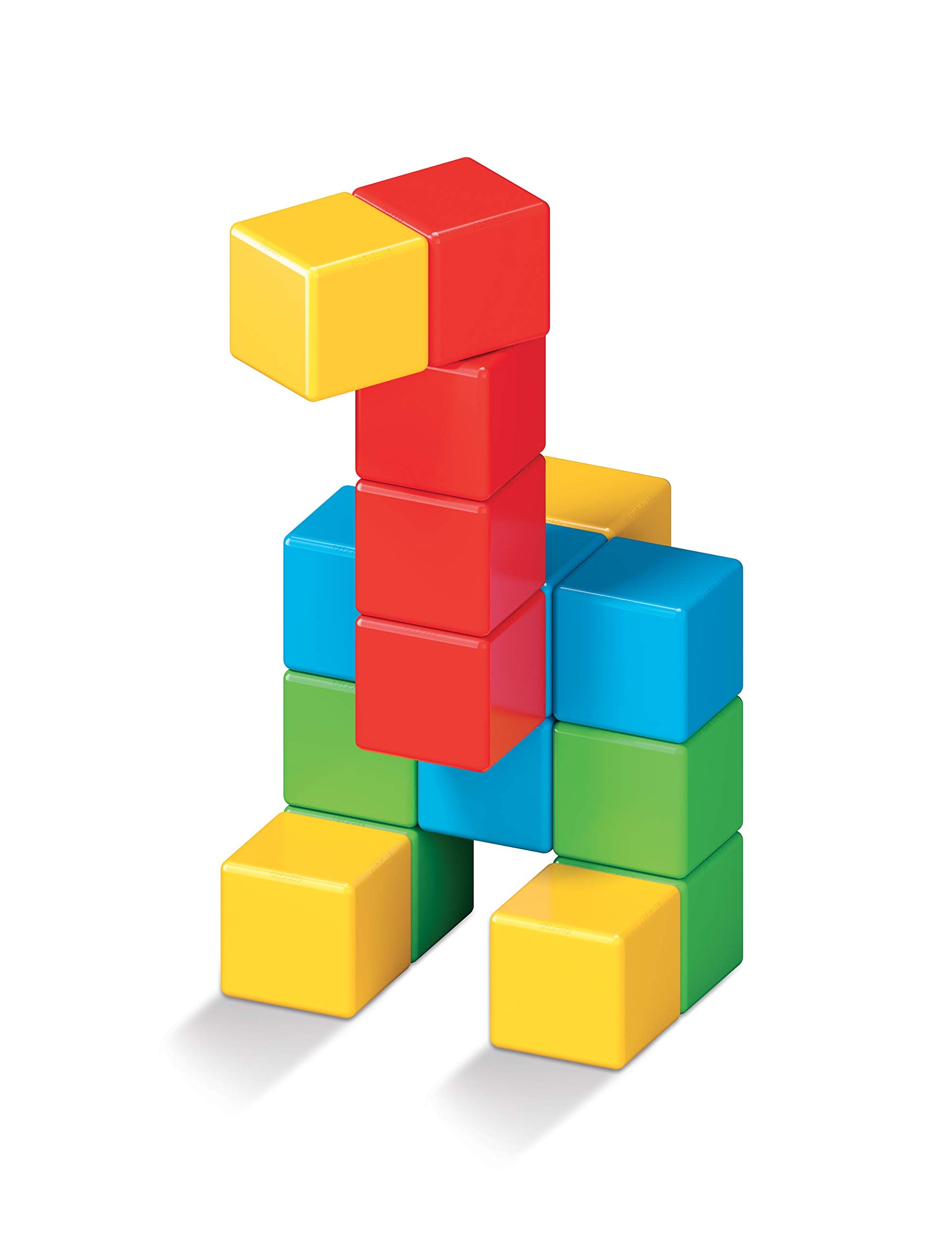 Geomag Magicube - 16 Cubes -Magnetic Construction for Children - Green Collection - 100% Recycled Plastic Educational Toys