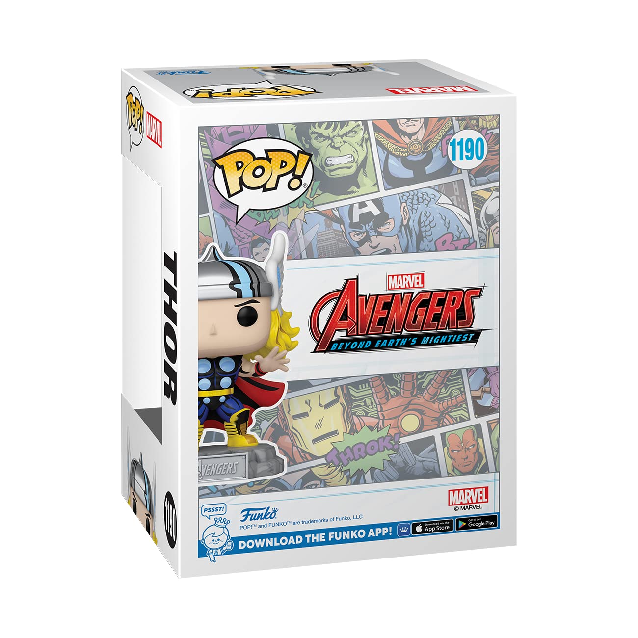 Funko Pop & Enamel Pin: the Avengers: Earth's Mightiest Heroes - 60th Anniversary, Thor with Enamel Pin - Marvel Comics - Amazon Exclusive -