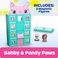 Tile Town Gabby’s Dollhouse 35-Piece Magnetic Tile Playset, Interactive STEM Magnetic Tiles Toys, Includes Gabby & Pandy Paws Figures, Action Tiles