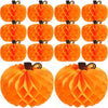 JOVITEC 6 Pack Thanksgiving Table Decor Honeycomb Pumpkins 10.2 Inch Paper Fall Hanging Pumpkin Decorations 3D Tissue Centerpieces for Halloween