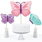 Big Dot of Happiness Beautiful Butterfly - Floral Baby Shower or Birthday Centerpiece Sticks - Table Toppers - Set of 15