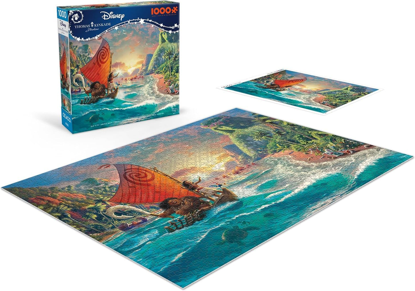 Ceaco - Thomas Kinkade Disney - Moana - 1000 Piece Jigsaw Puzzle for Adults