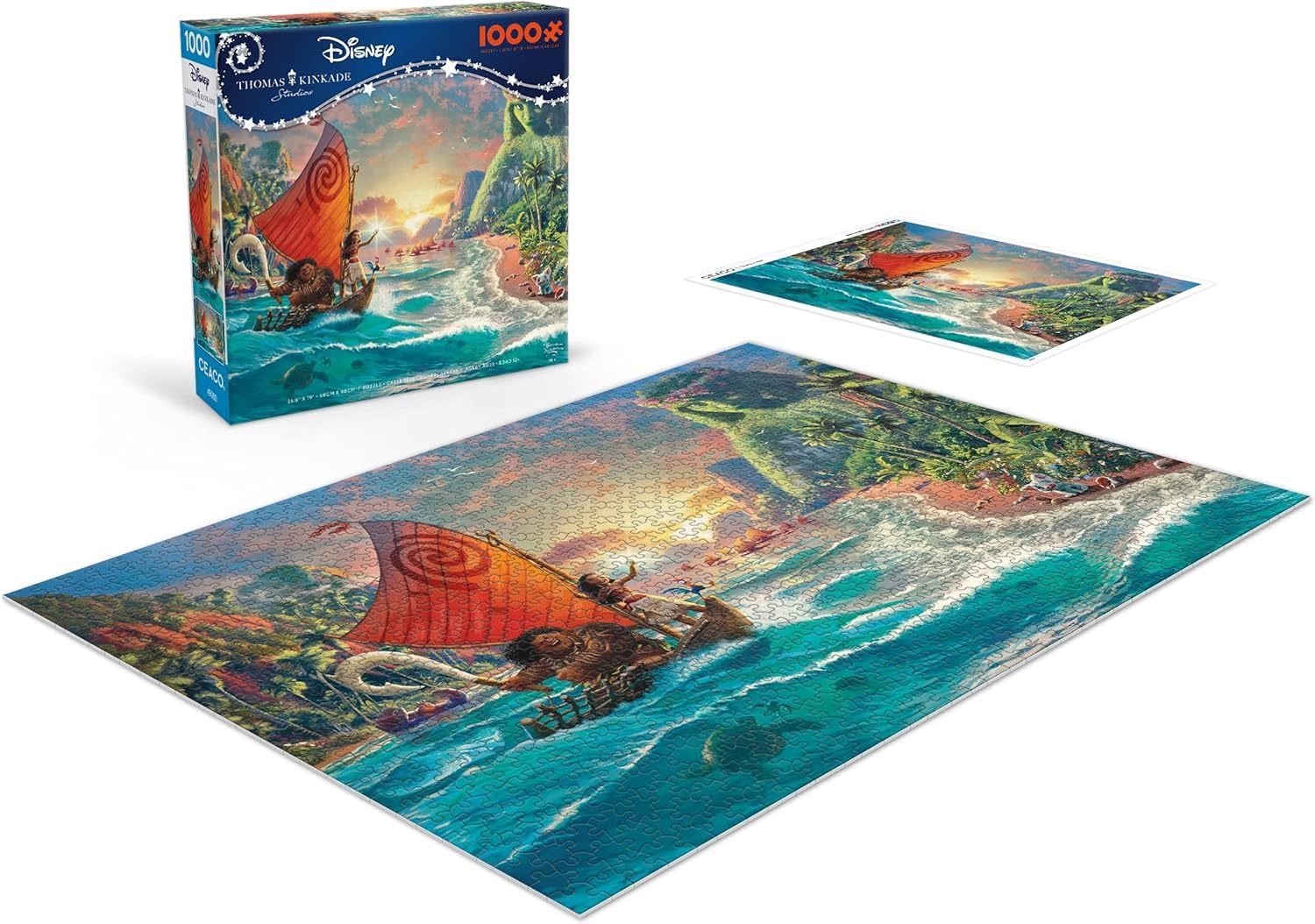 Ceaco - Thomas Kinkade Disney - Moana - 1000 Piece Jigsaw Puzzle for Adults