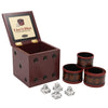Front Porch Classics, Liar's Dice Game Set - The Classic Bluffing Game for 2 to 4 Players - Includes 4 Shaker Cups, 30 Dice, Dice Storage Bag and Wood