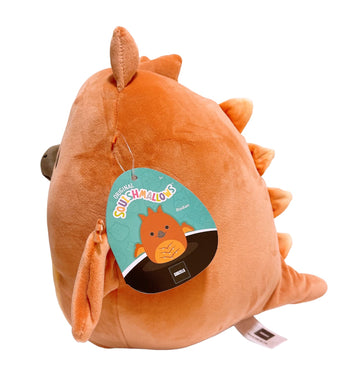 Squishmallows Kellytoy Godzilla Plush Toy (8/'' Rodan), Brown, 8 Inch (SQK2817)