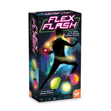 MindWare Flex Flash Reflex Training Game for Kids & Adults - Fast-Paced Reaction Speed Game with Wearable Light-Up Pads, 1-3 Players, Ages 6+