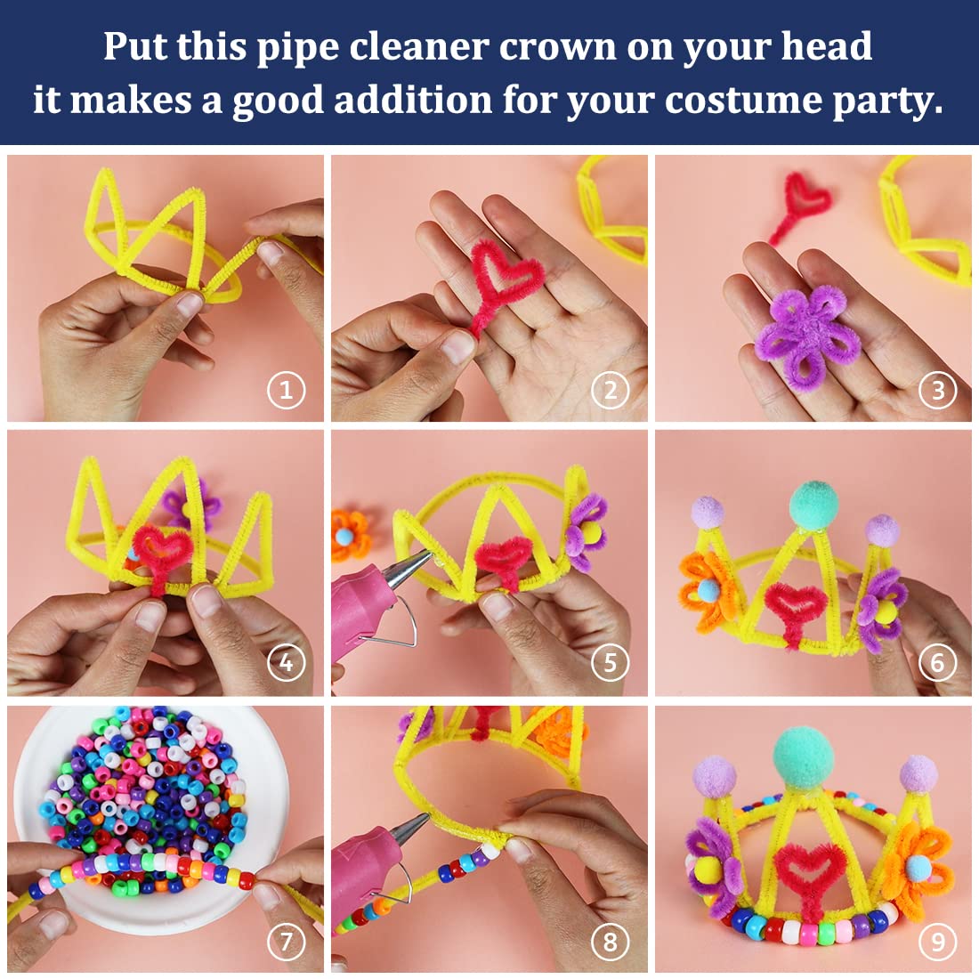 Pipe Cleaners, Pipe Cleaners Craft, Arts and Crafts, Crafts, Craft Supplies, Art Supplies (1000 Brown Pipe Cleaners)…