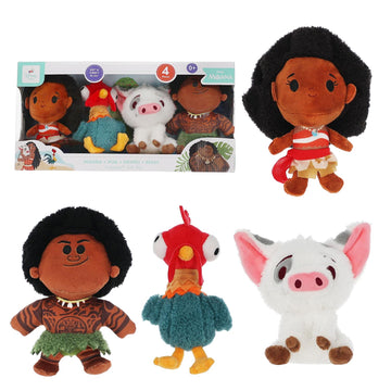 Kids Preferred Disney Baby Moana 4 Piece Cuteeze Set - Moana, Maui, Hey Hey, and Pua Plush - Collectible Stuffed Animals for Babies, Toddlers, & Kids