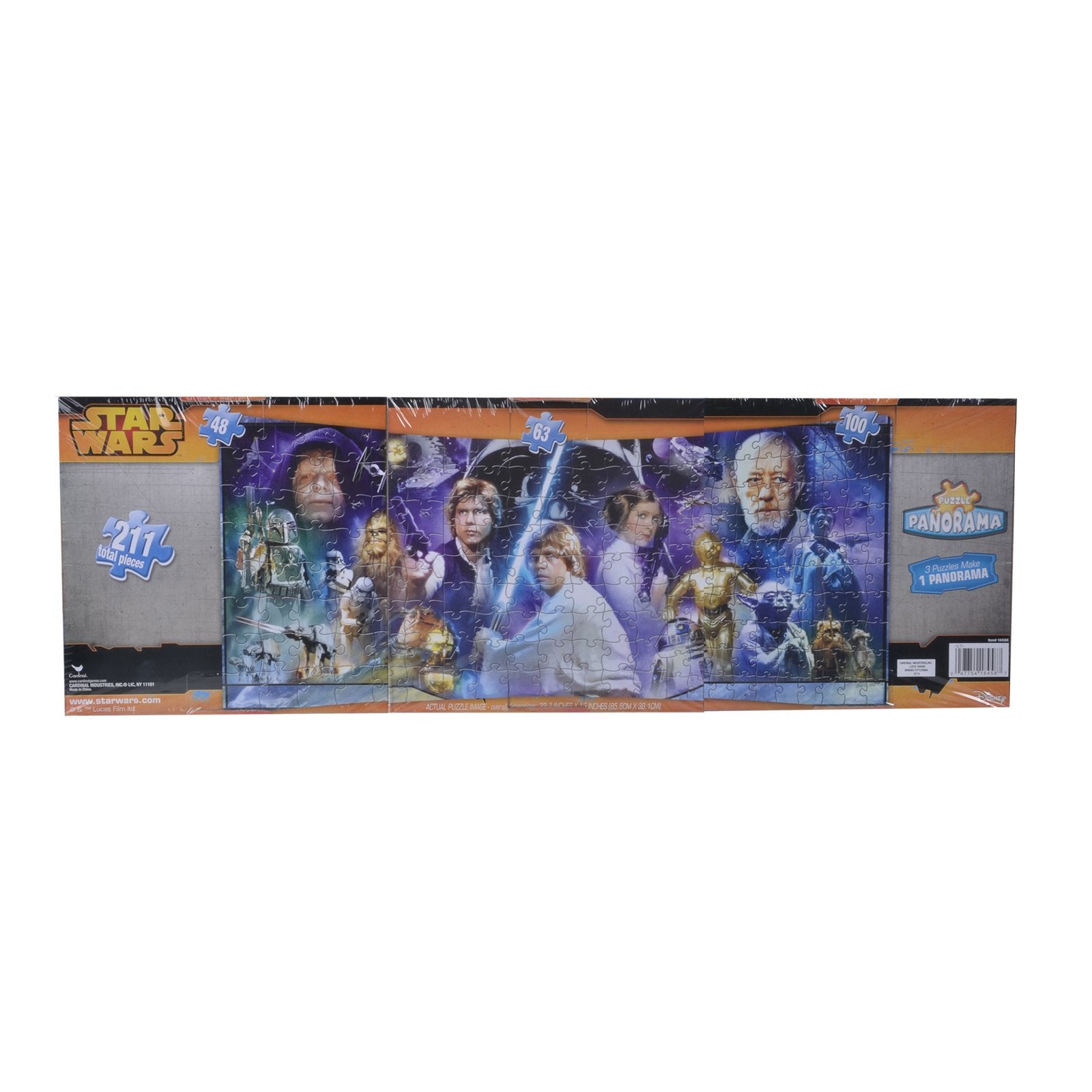 Star Wars Original Trilogy 3 in 1 Panoramic Puzzle Set 211 Total Pieces