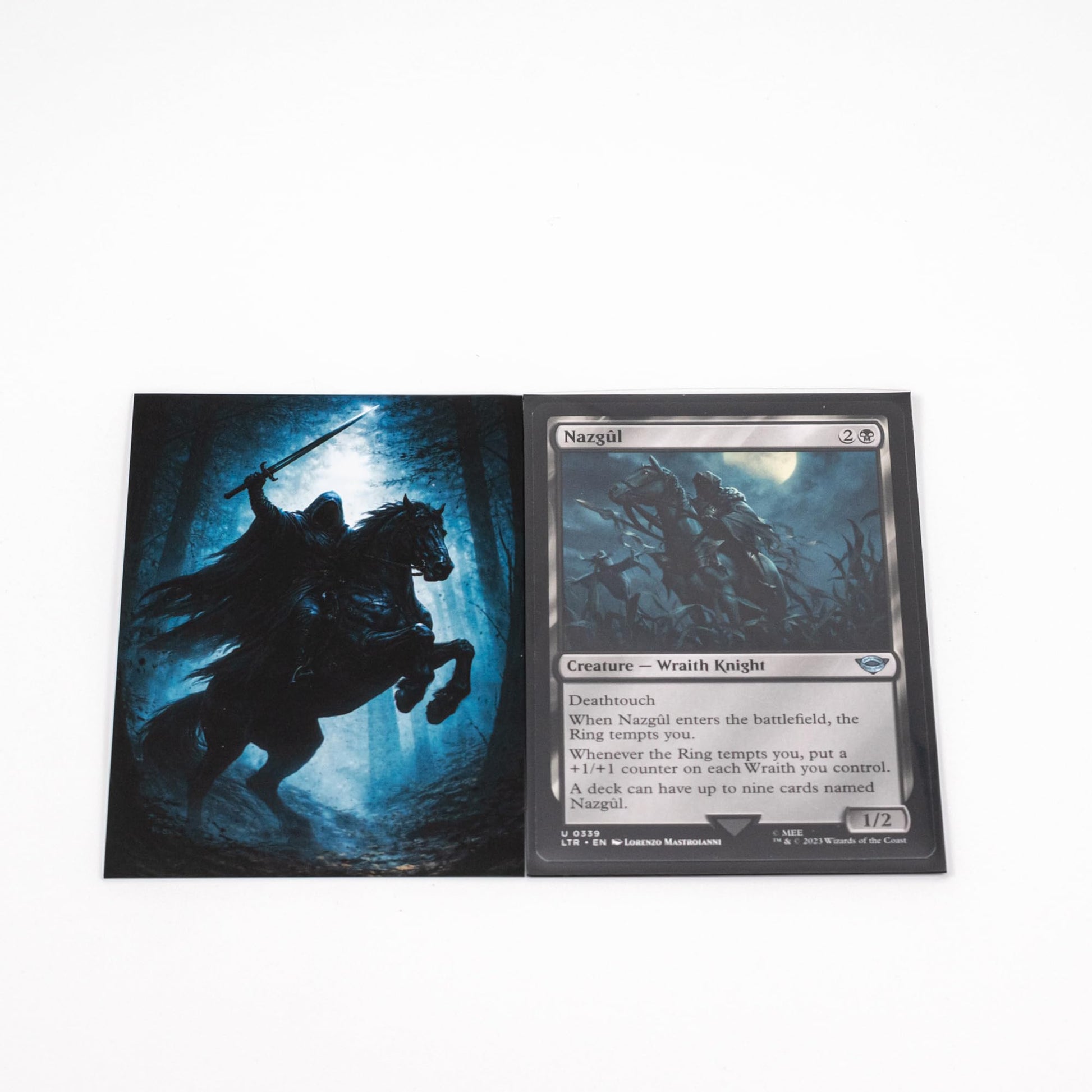 MTG Sleeves by Arcanum Industries, 103 Matte Card Sleeves for Magic The Gathering & TCG - Premium Shuffle Feel & Borderless Art with Black Interior