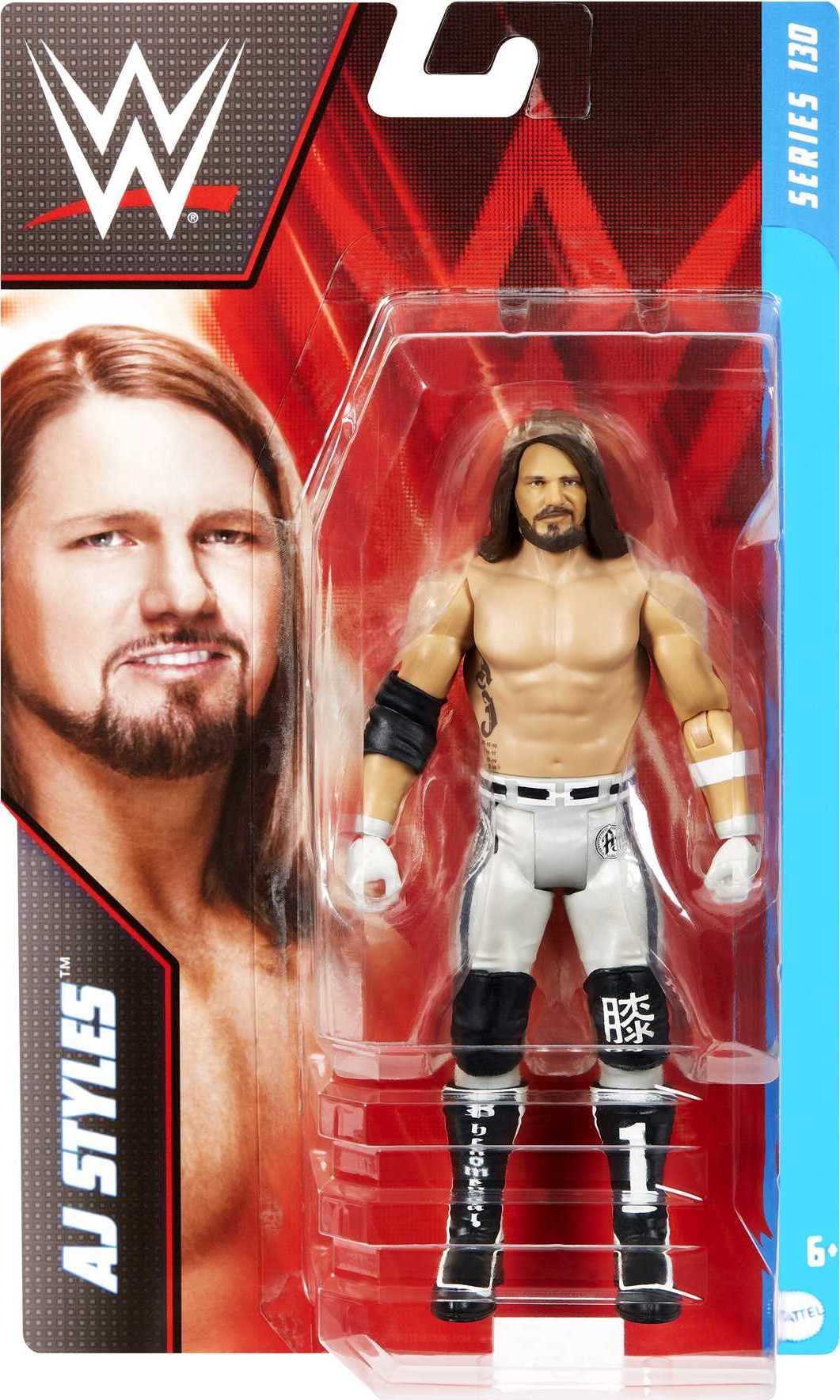 WWE Basic Aj Styles Action Figure, Posable 6-inch Collectible for Ages 6 Years Old & Up