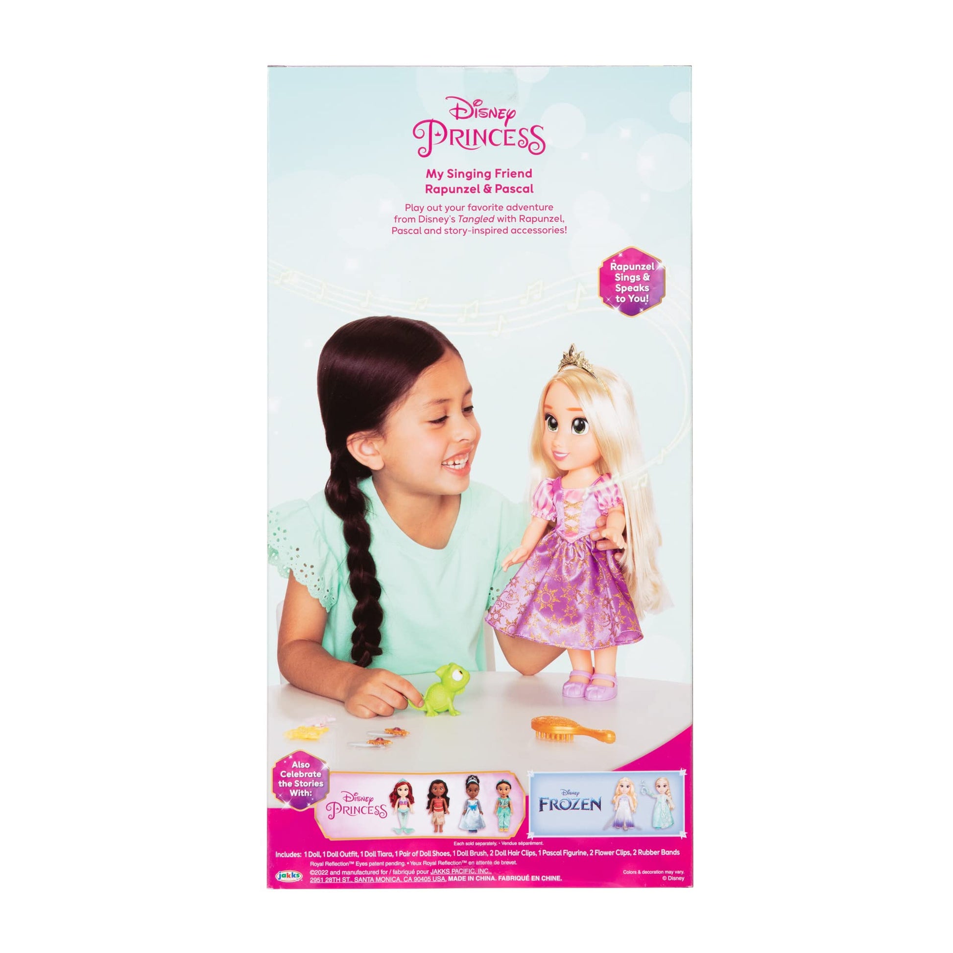 Disney Princess Rapunzel Doll - Singing Friend Rapunzel & Pascal - Sings 'I See The Light' and Talks!, 35cm/13.78''