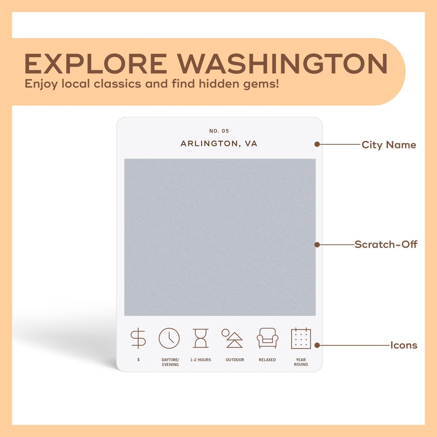 Washington DC Adventure Bucket List: 50 Scratch-Off Cards for Outdoor Activities, Tourist Attractions, and Road Trips - Perfect Travel Gift and Guide