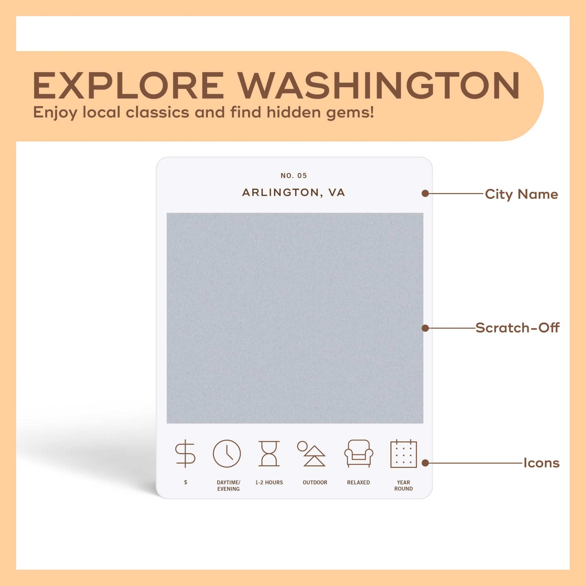Washington DC Adventure Bucket List: 50 Scratch-Off Cards for Outdoor Activities, Tourist Attractions, and Road Trips - Perfect Travel Gift and Guide