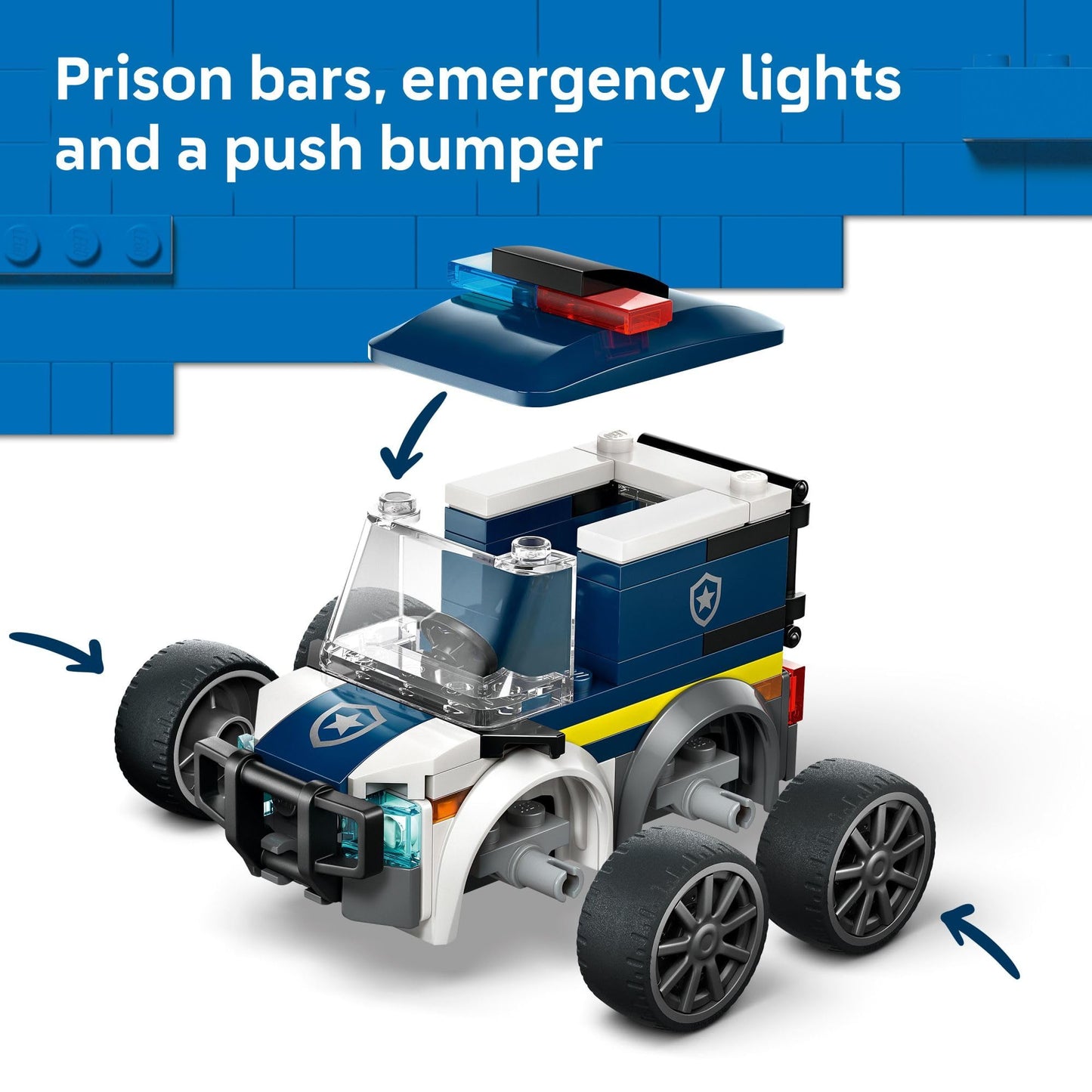LEGO City Rides - Police Truck Building Toy for Kids - Pretend Play Set for Boys & Girls, Ages 5+ - with Police Officer Junior Minifigure - Gift Idea
