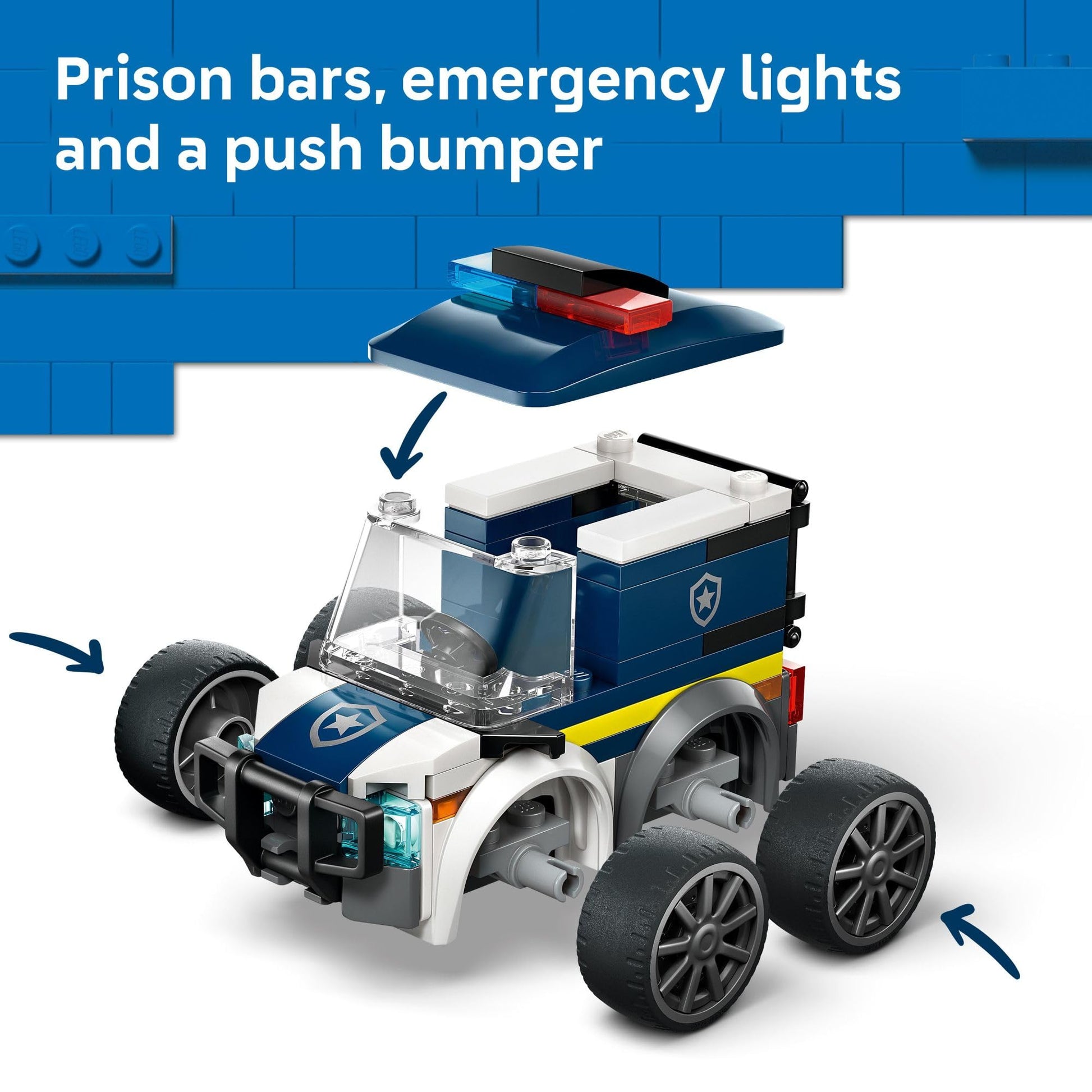 LEGO City Rides - Police Truck Building Toy for Kids - Pretend Play Set for Boys & Girls, Ages 5+ - with Police Officer Junior Minifigure - Gift Idea