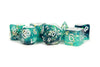 FanRoll 16mm Resin Polyhedral Dice Set: Eternal Teal/Black