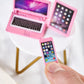 1/12 Dollhouse Furniture Decor Laptop Accessories, 1/6 Scale Minature Tablet Smart Phone Mini Stuff Doll House Furniture Play Set Accessories 3 Pcs