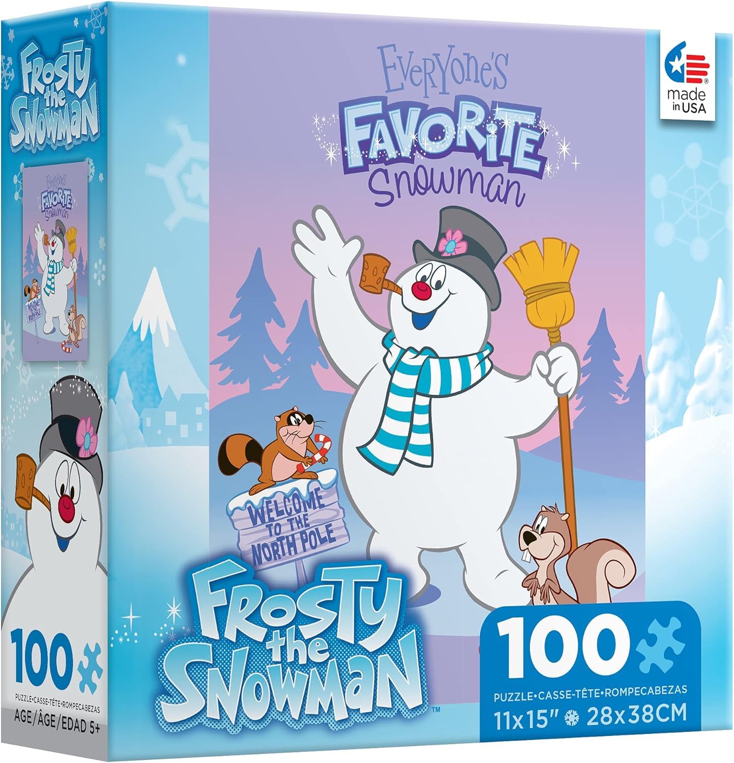 Ceaco - Frosty The Snowman Everyone’s Favorite - 100 Piece Puzzle for Kids