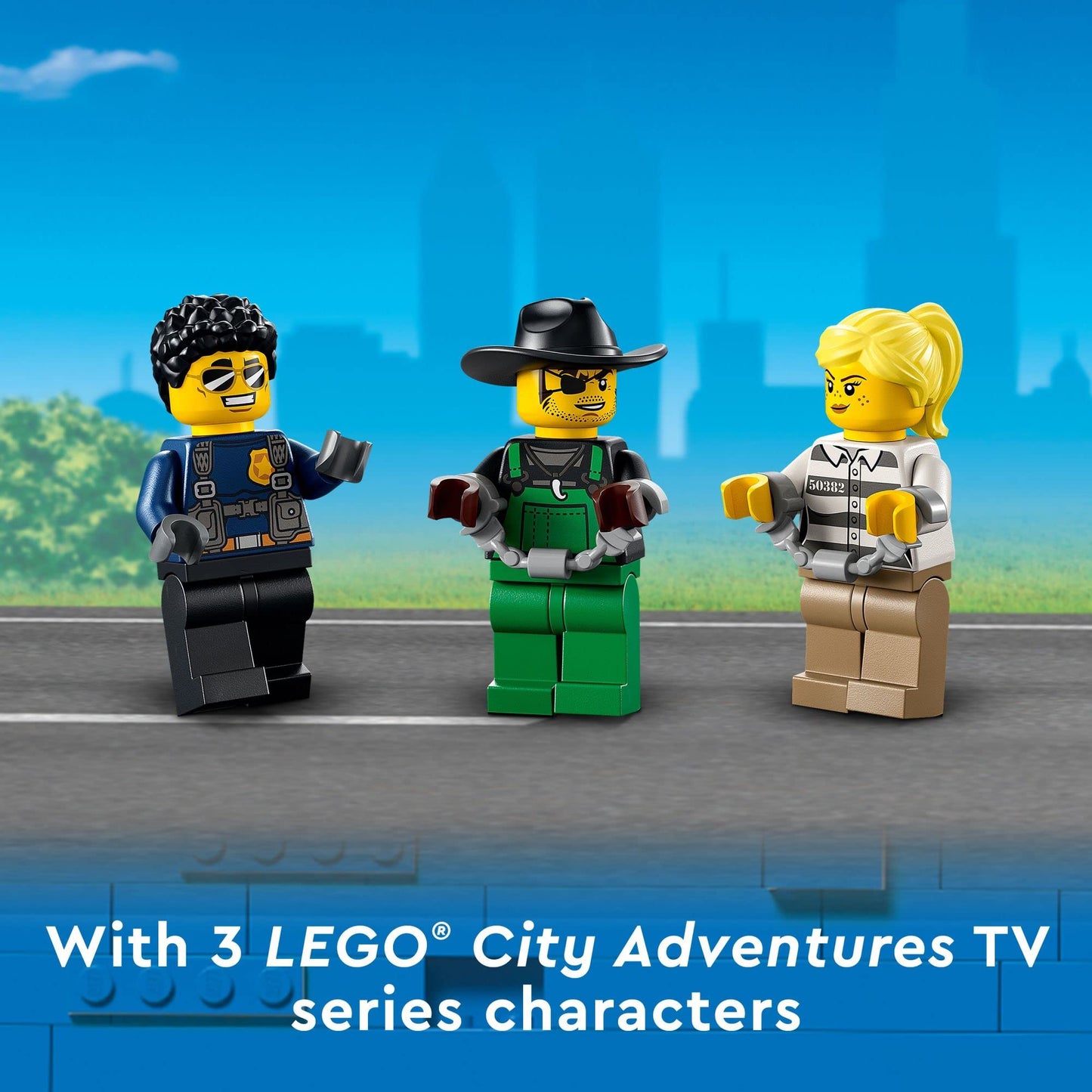 LEGO City Police Mobile Command Truck Toy with Prison Trailer, Drone, Tractor and ATV Car Toys Plus 4 Minifigures, Building Toy Ideas for Outdoor Play