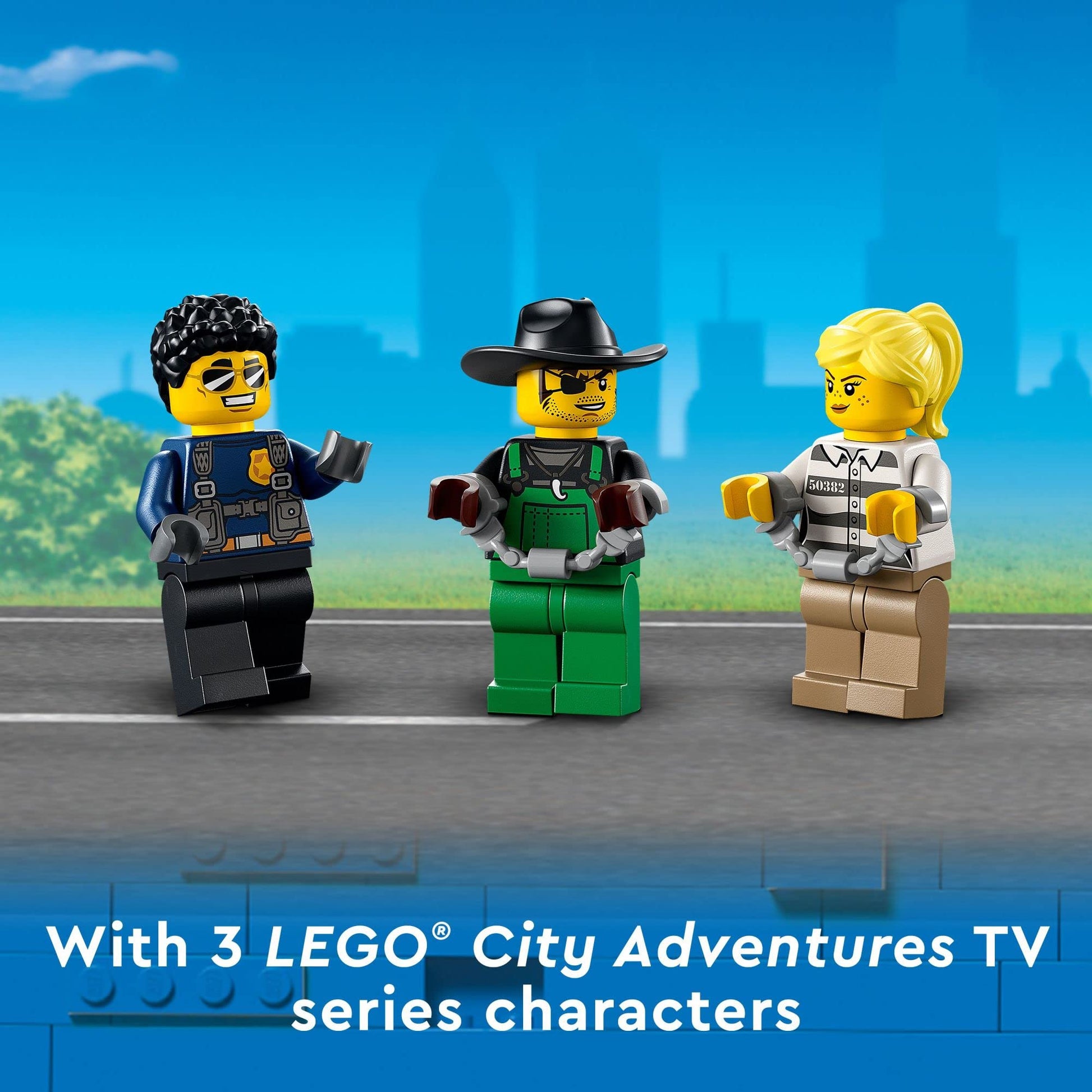 LEGO City Police Mobile Command Truck Toy with Prison Trailer, Drone, Tractor and ATV Car Toys Plus 4 Minifigures, Building Toy Ideas for Outdoor Play