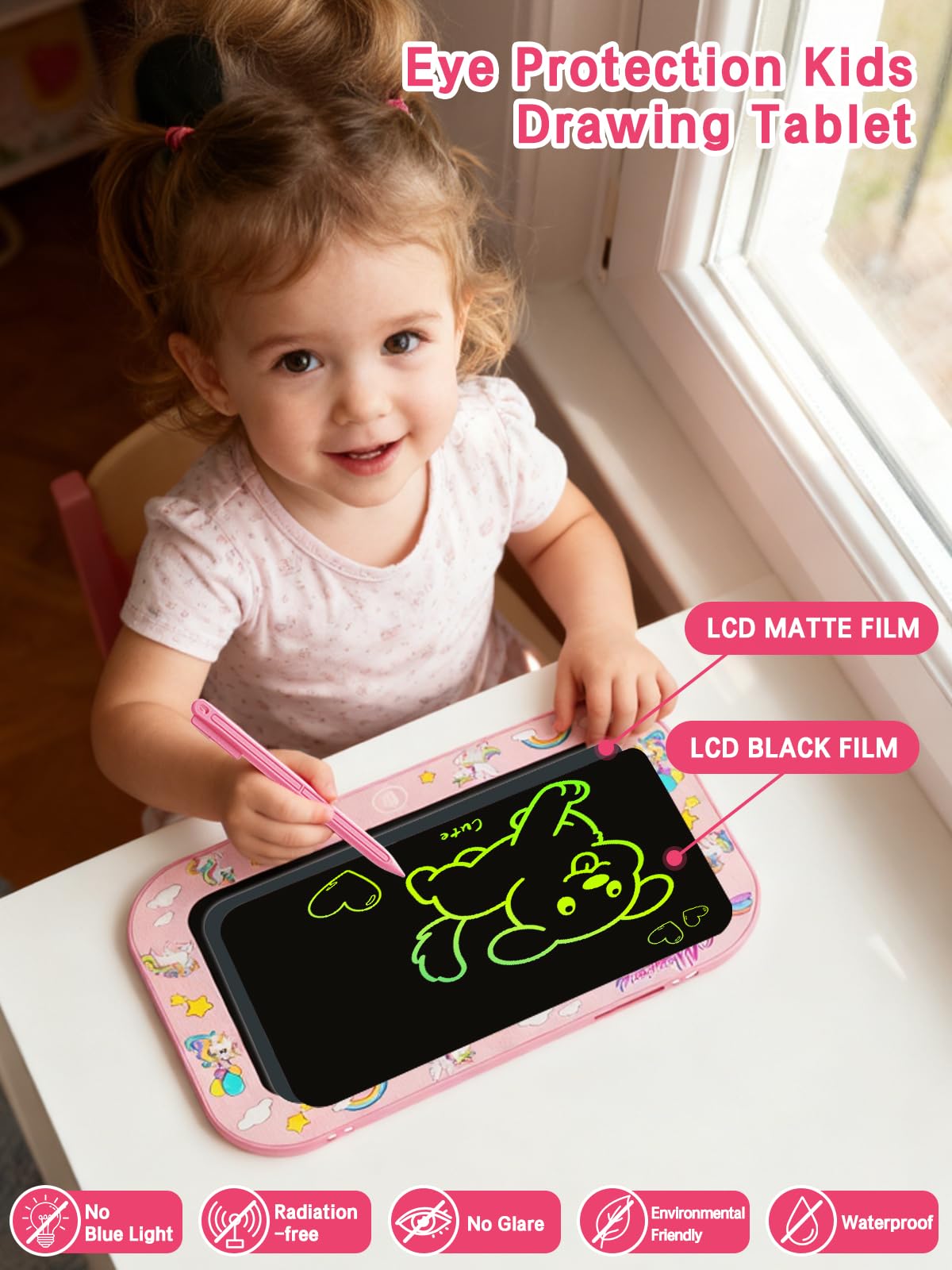 4Pack LCD Writing Tablet for Kids, 10Inch