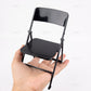 AUEAR, 12" Plastic Foldable Chairs Decoration Black 1/6 Scale