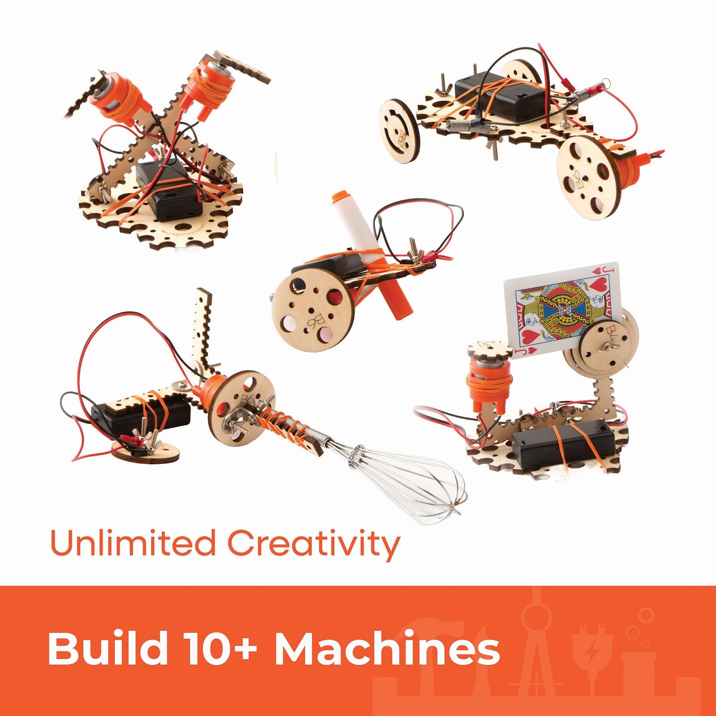Tinkering Labs STEM Kits for Kids Age 8-10 | Inventors Kids Science Kit, Robot Building, and Engineering with Electricity Circuits | Coolest DIY Toys