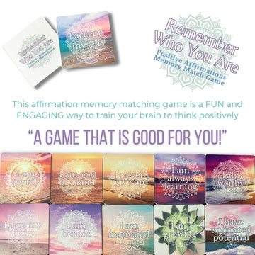 Affirmation Memory Matching Card Game Remember Who You Are Classic Edition