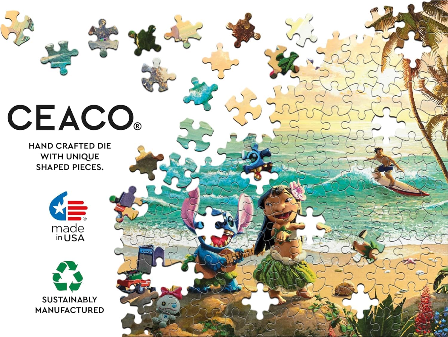 Ceaco - Thomas Kinkade Disney - Lilo and Stitch - 1000 Piece Jigsaw Puzzle
