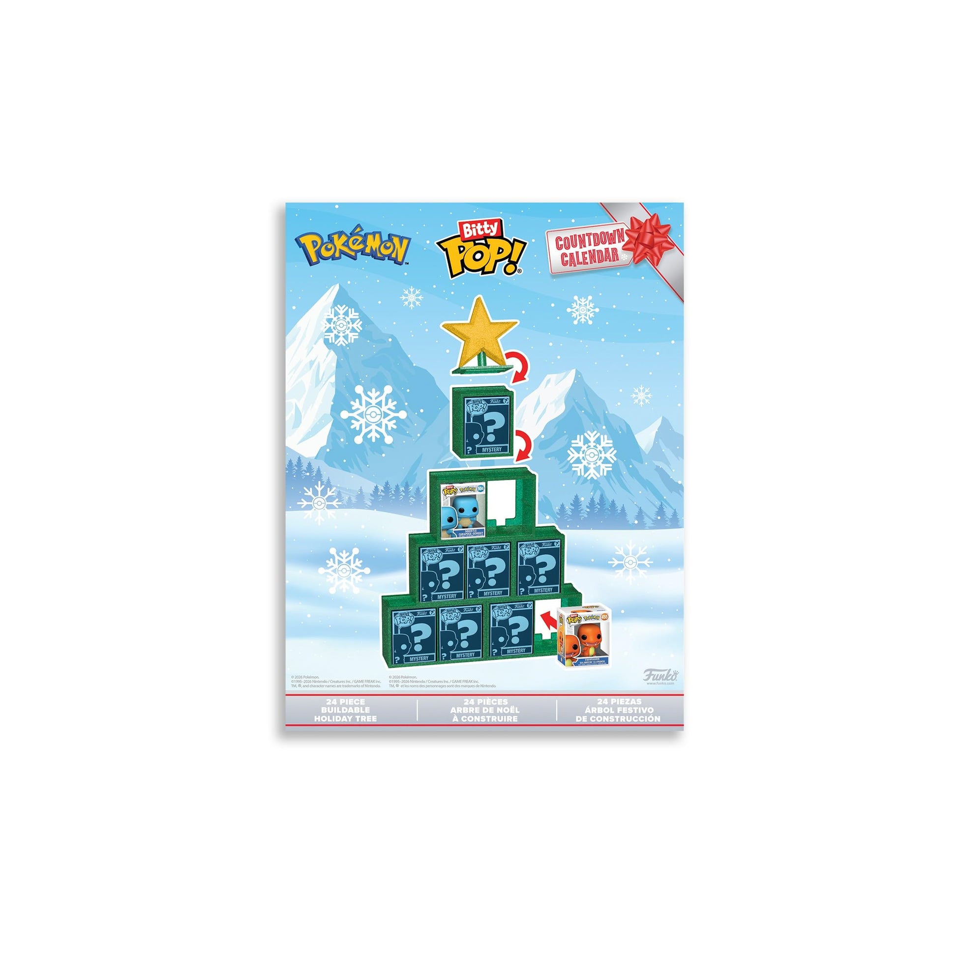 Funko Pop! Bitty Countdown Calendar: Pokemon - 24 Days of Surprises - Collectible Vinyl Mini Figures - Mystery Box - Gift Idea - Holiday Present for