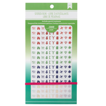 American Crafts 2064 Piece Rainbow Sticker Books