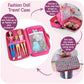 Badger Basket Stylish Travel Case for 12 Inch Fashion Dolls - Storage Solution with Pockets for Doll Accessories - Best for On-The-Go Travel