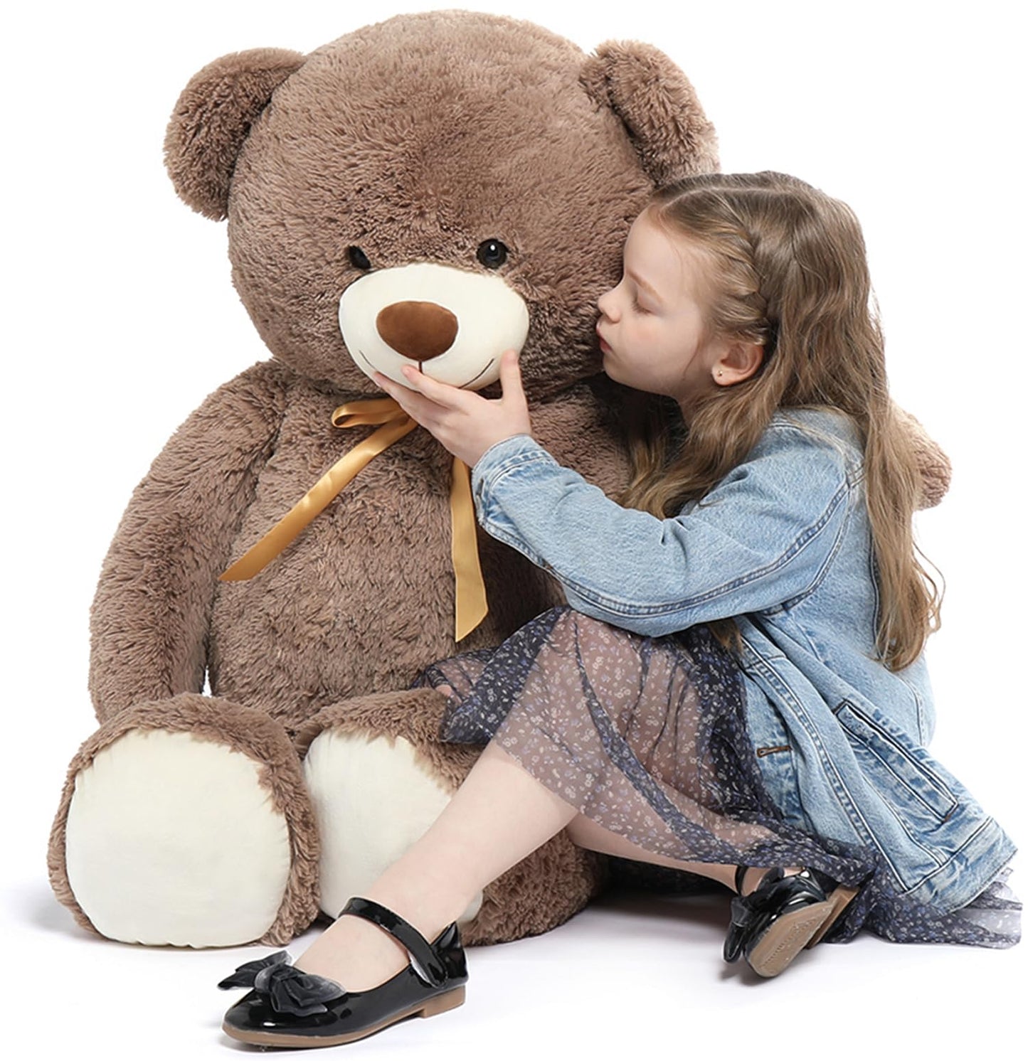 Tezituor Big Teddy Bear,52'' Giant Stuffed Animal Plush Toys for Adults Children,Girlfriend Soft Life Size Bears Plushie Gifts for Valentine