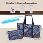 Kyerlish American Mahjong Tile Set with Navy Printed Carrying Bag, 166 Premium White Tiles, 4 All-in-One Color Racks/Pushers, Mah Jongg Sets, Complete