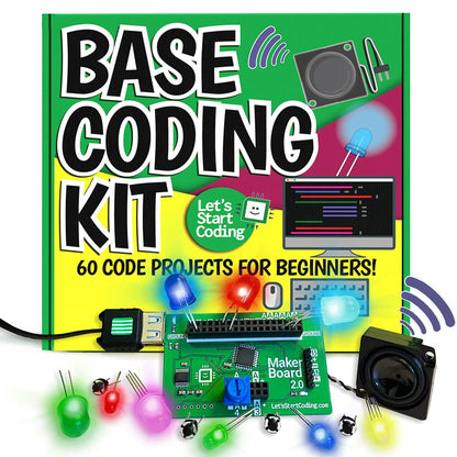 Base Kit Computer Coding Game for Kids 8-12+ and Teens to Learn Code & Electronics. Great STEM Gift for Boys & Girls for Real C++ Coding with Over 60