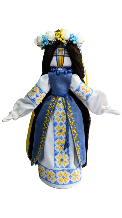 BraveUA 12'' Exclusive Collectible Ukrainian Motanka Doll on Wooden Base || Slavic Design Traditional Ukrainian Doll || Handmade Made in Ukraine