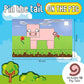 Silly Goose Gifts Pin The Tail On The Pig - Fun Kids Birthday Party Supply Celebration Activity - Pixel Block Video Game Themed Mining Craft Adventure