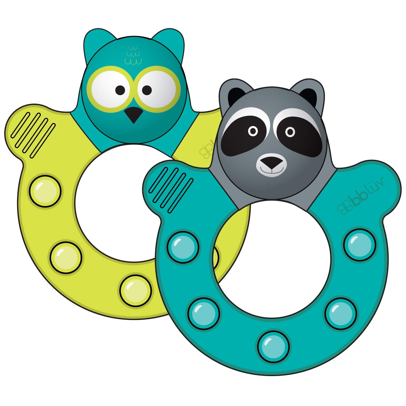 bblüv - Gümi - Chillable Textured Teething Toy (Owl, Lime)