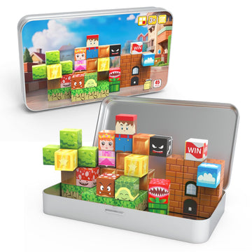 CEMECER Travel Magnetic Cubes, Portable STEM Building Blocks for Plane Road Trips, Magnetic Construction Toys for Kids