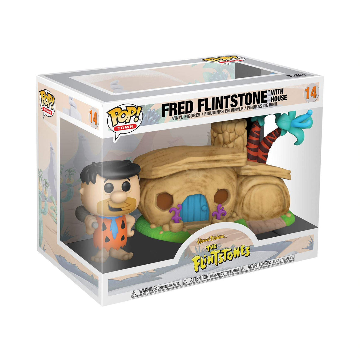 Funko Pop! Town: Flintstones - Flintstone's Home, Multicolor, Model:47681