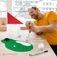 5 Sets 40 PCS Golf Centerpieces Table Decorations with Green Mats Ball Red Flag Plastic Flag Stand for Sport Themed Birthday Party Decor