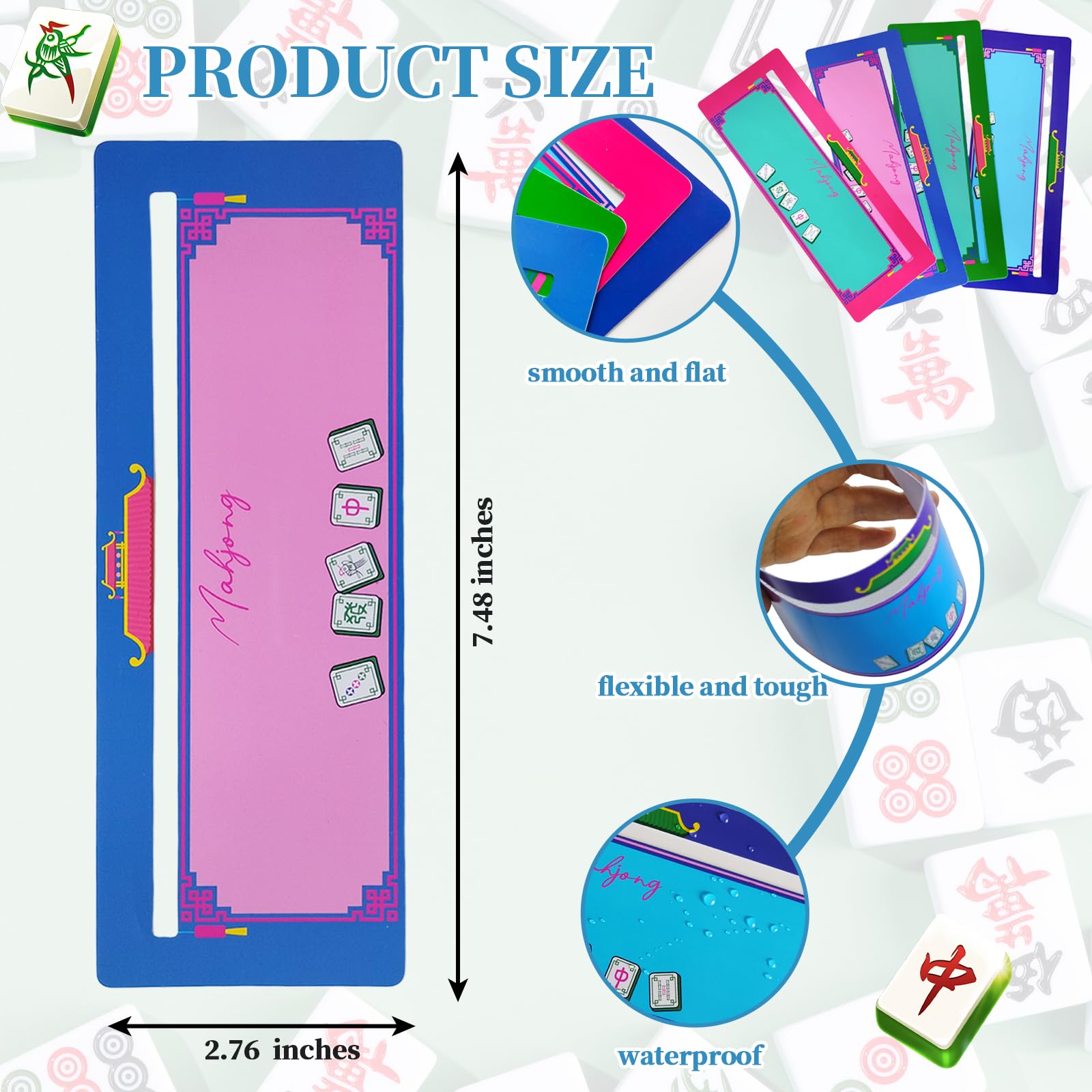 SZFHUMFT 4 Pcs Mahjong Line Finder - Suitable for Beginners and Experienced Players, Mahjong Line Reader, Ideal Gifts for Mahjog Lovers (Multicolor)