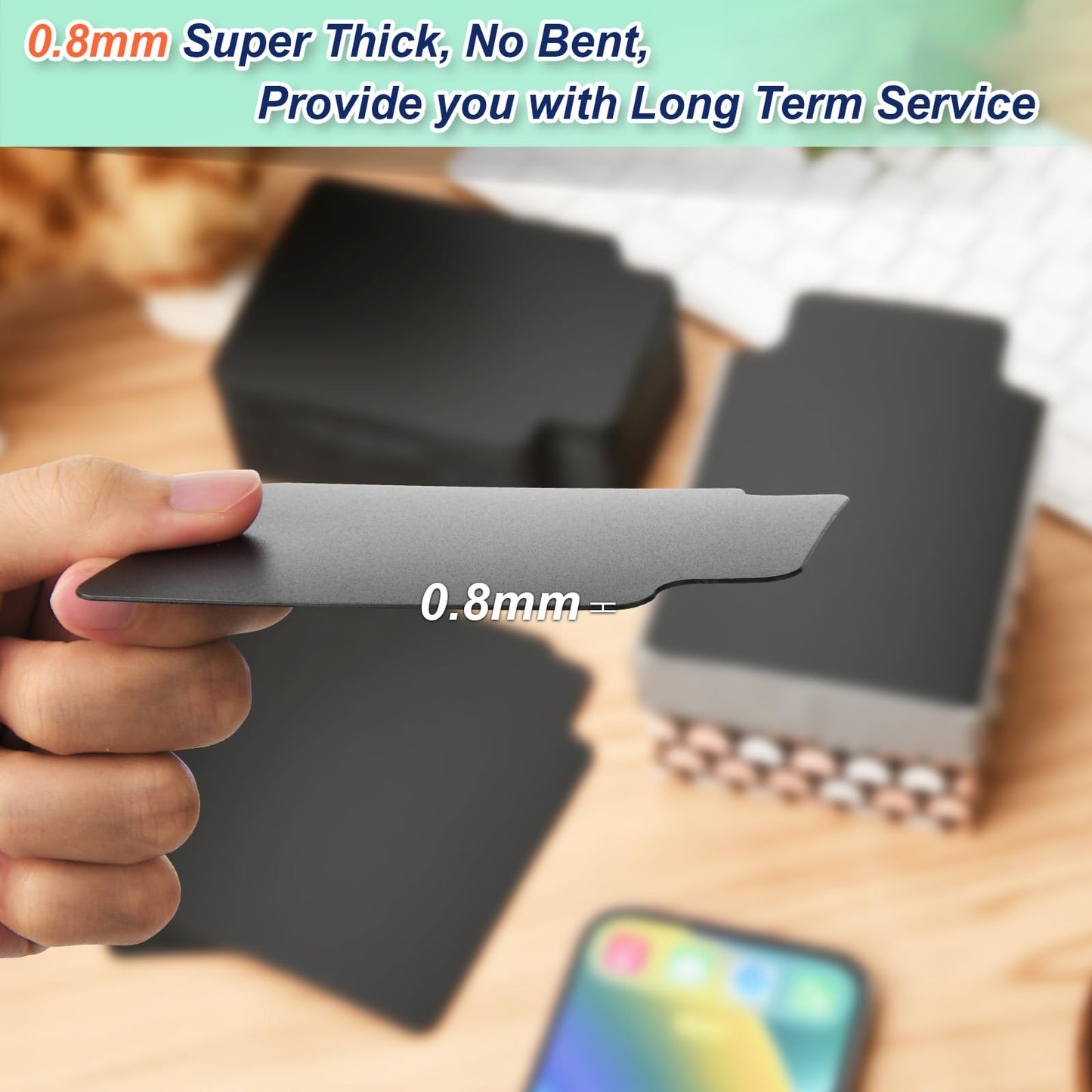 Tall Trading Card Dividers, 0.8MM Thick Card Page Dividers Frosted Card Separator with Tabs Top Loaders Plastic Divider Cards for BCW, Games Sports