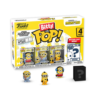 Funko Bitty POP! 4 Pack: Minions - Roller Skating Stuart, Pajama Bob