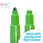 Ooly Make No Mistake Glittery Erasable Markers, 12 Stress and Mess Free Sparkle Markers You Can Erase, Colorful Supplies for Any Arts & Crafts